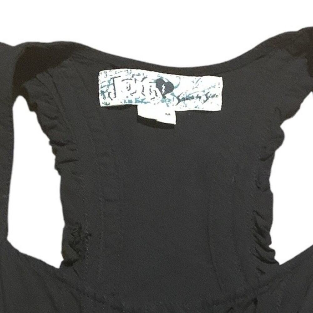 Jolt Romper Black Racerback Ruffle Size Medium - Picture 7 of 7